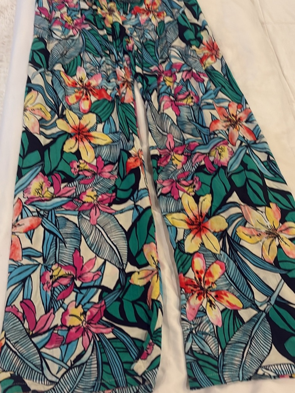 Floral Wide-Leg Pants in Multicolor